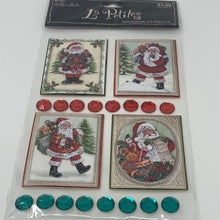 Load image into Gallery viewer, La Petites Dimensional Santa Stickers
