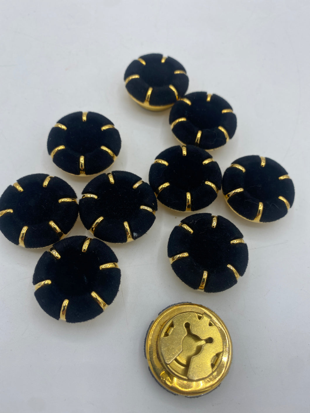 Velvet + Gold Button Covers