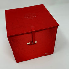 Load image into Gallery viewer, Red Fabric Covered Decorative Box

