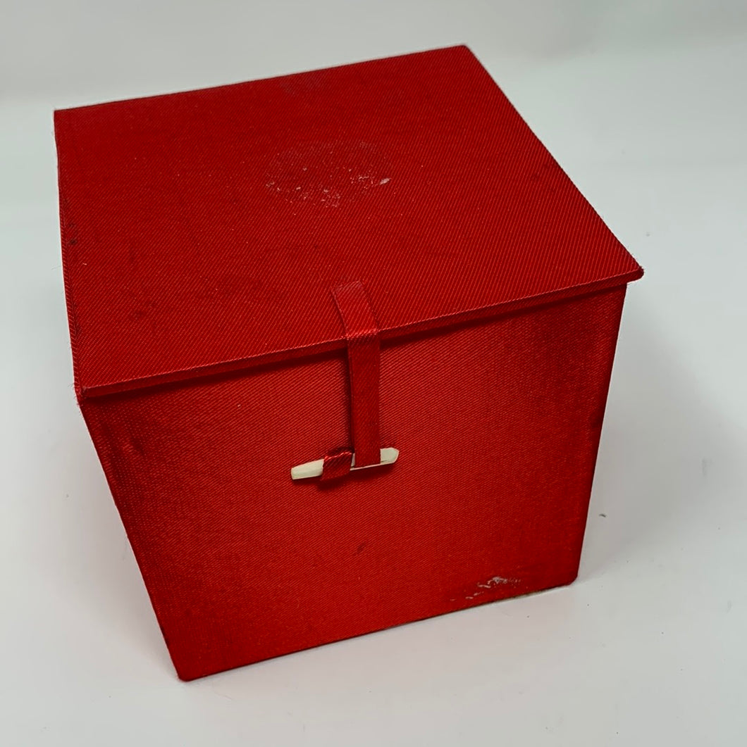 Red Fabric Covered Decorative Box