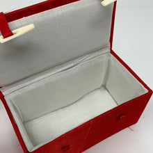 Load image into Gallery viewer, Red Fabric Covered Decorative Box

