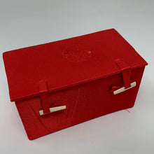 Load image into Gallery viewer, Red Fabric Covered Decorative Box
