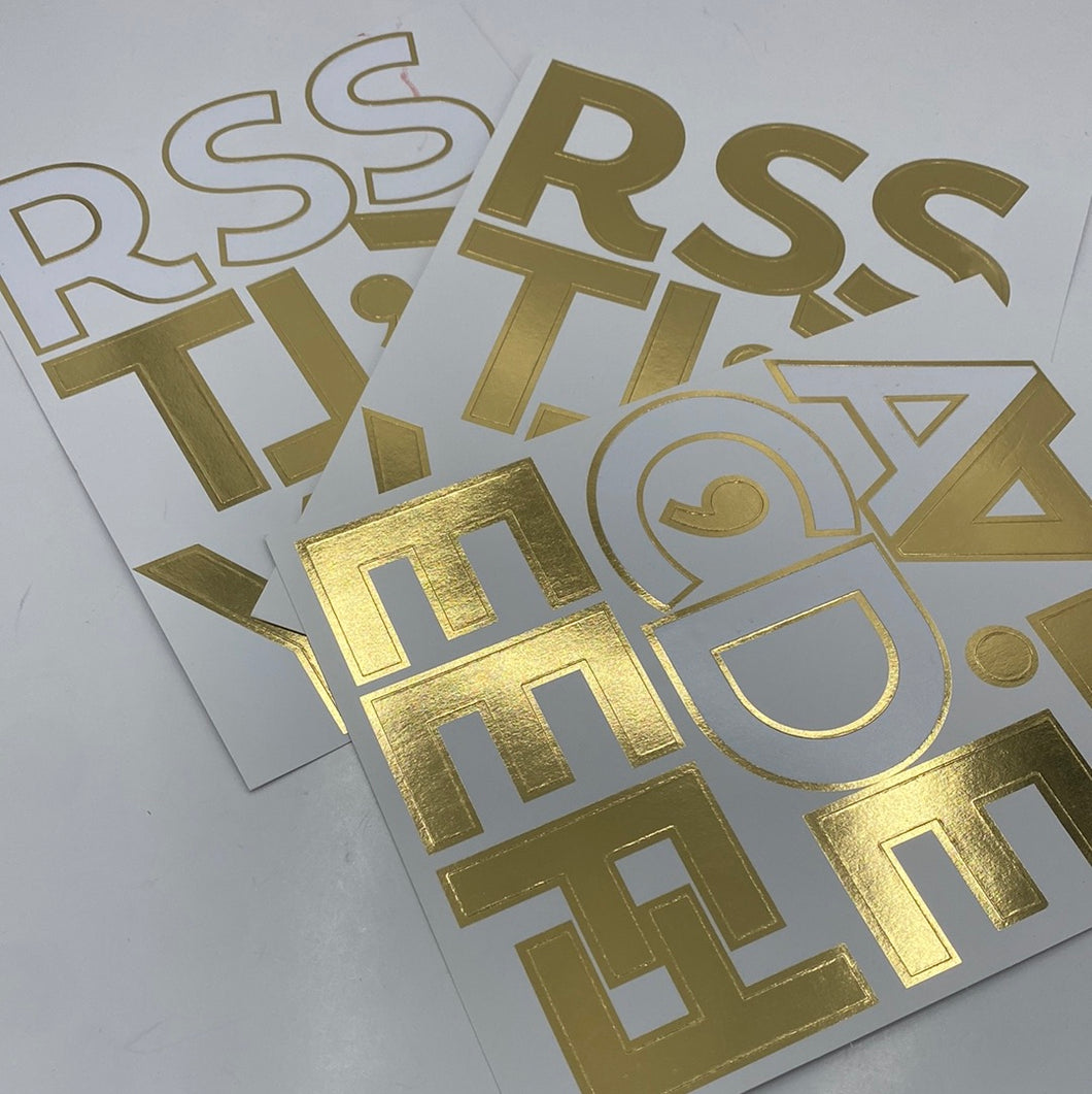 Gold Letter Stickers