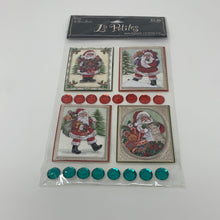 Load image into Gallery viewer, La Petites Dimensional Santa Stickers

