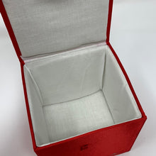 Load image into Gallery viewer, Red Fabric Covered Decorative Box
