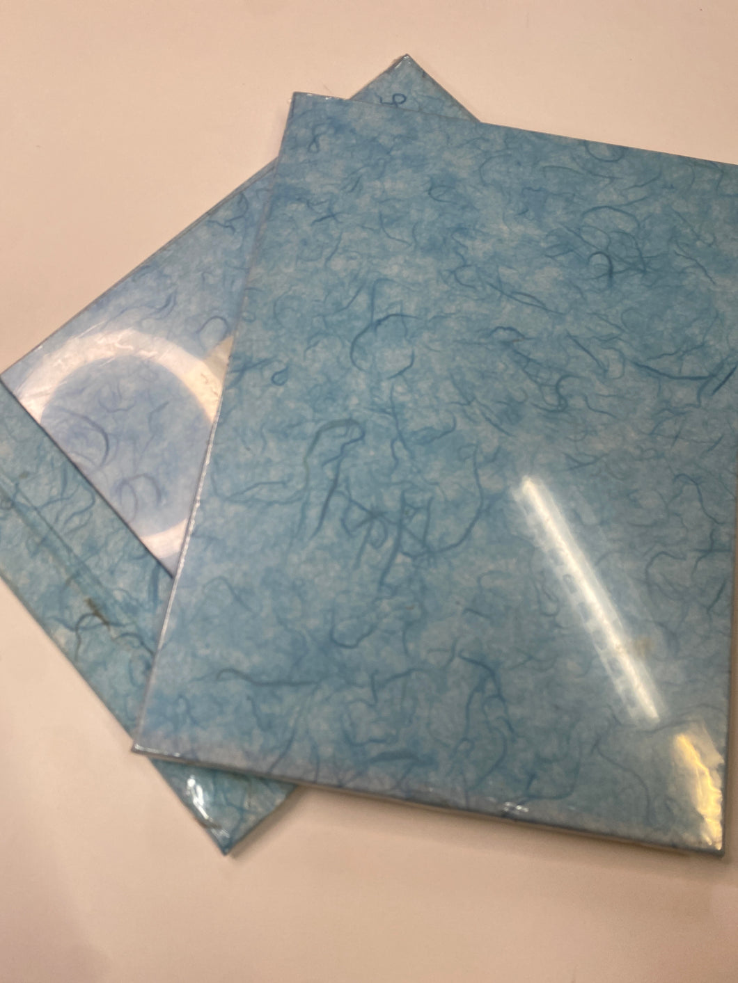 Blue Mulberry Paper Guest Book Cover