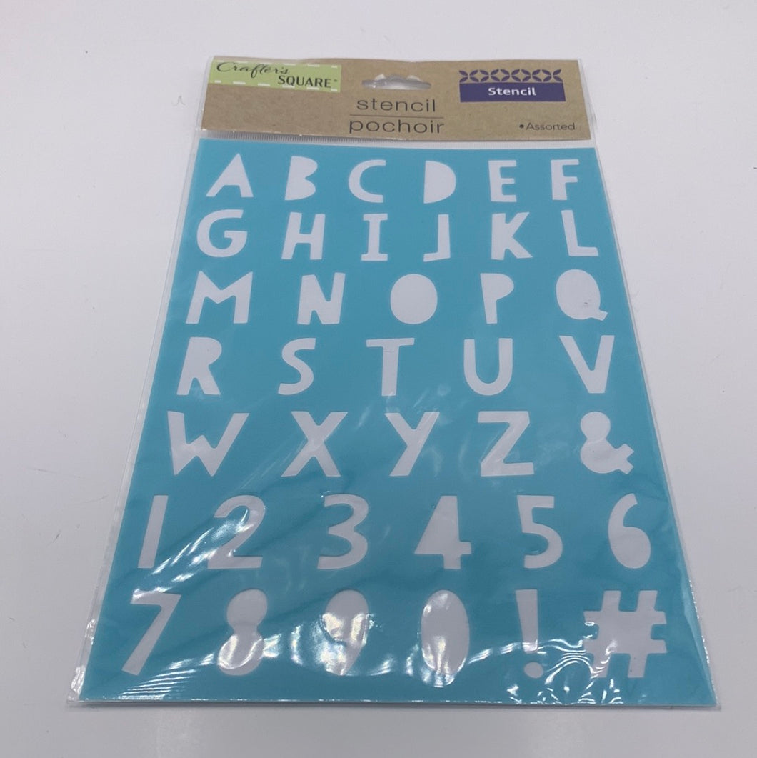 Crafter's Square ABC Stencil